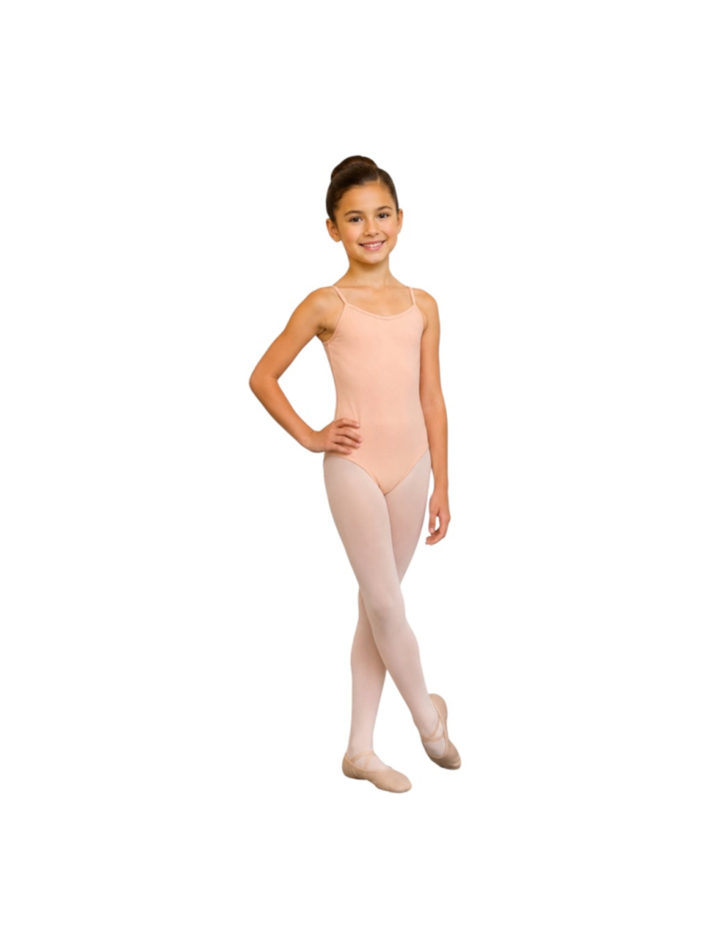 Girls Nude Ballet Dance Leotard Size 150 Youth L 12-14 NWT Camisole